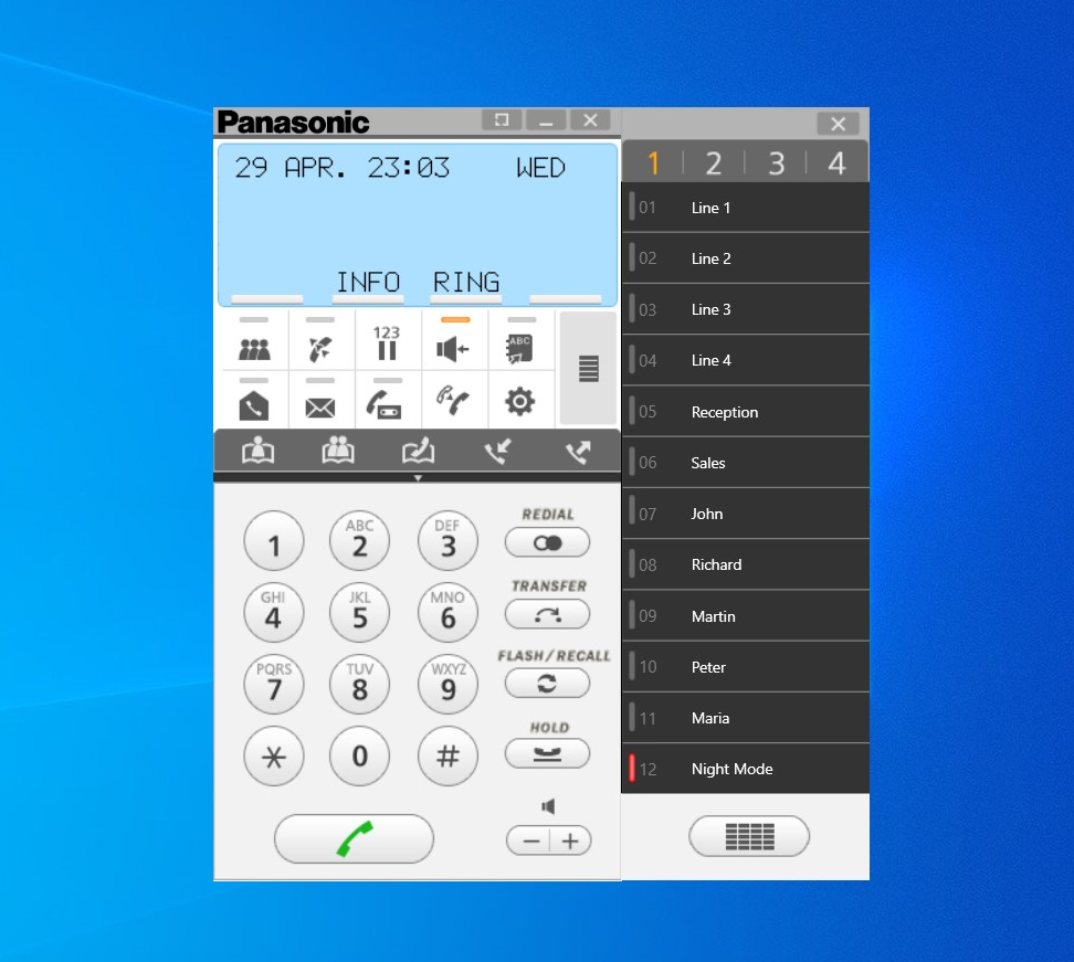 Panasonic IP Softphone for Microsoft Windows Communications